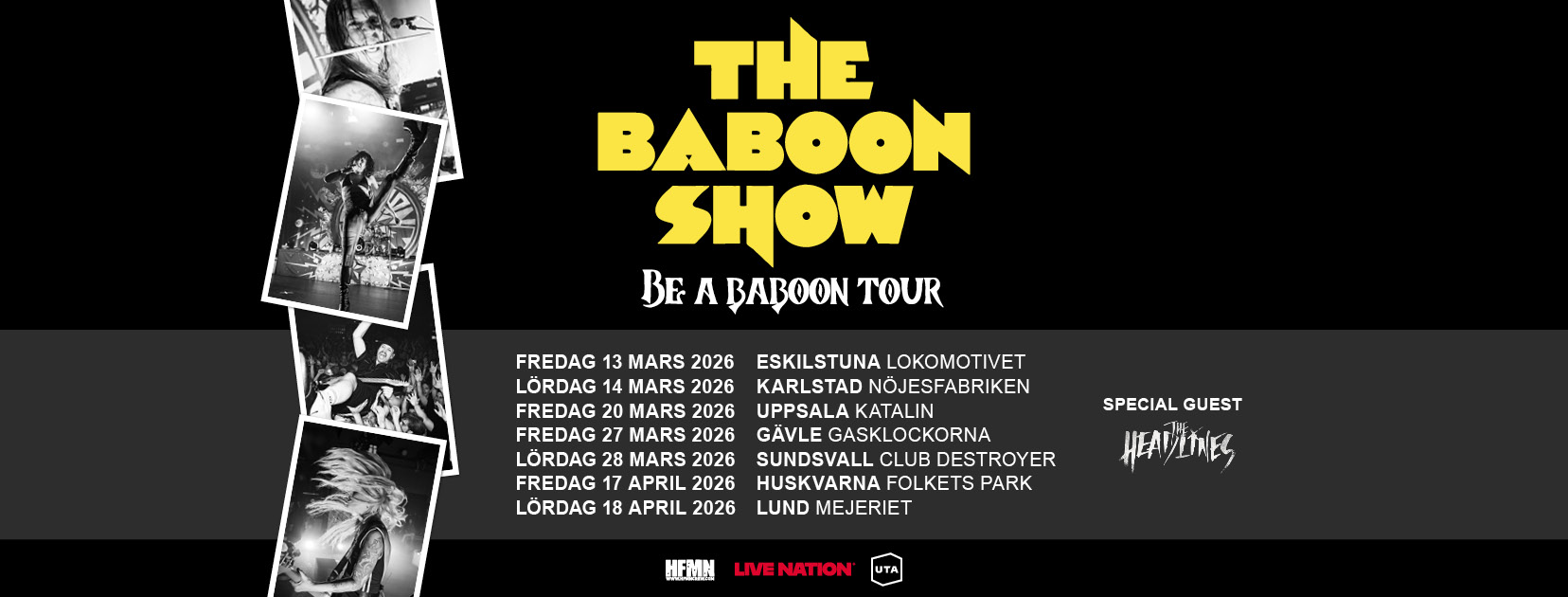 Be a baboon Sweden tour 2026